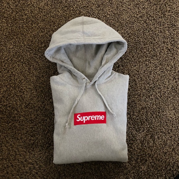 Louis Vuitton 1A3FBU Supreme Box Logo Hoodie, Size L - Red